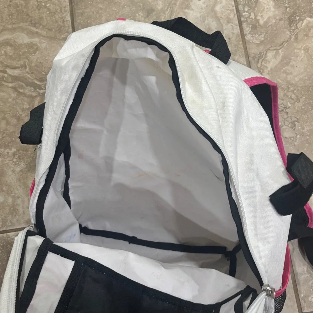 Rawlings Storm Fastpitch Softball Backpack Bag White Pink Kids Girls Athletic